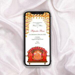 Paperless Digital Mehndi/ Dholki / Sangeet Invitation 327-0