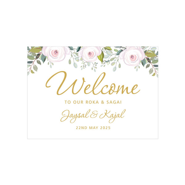 Baby Pink Rose – A1 Mounted Welcome Poster-0