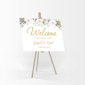 Baby Pink Rose – A1 Mounted Welcome Poster-7918