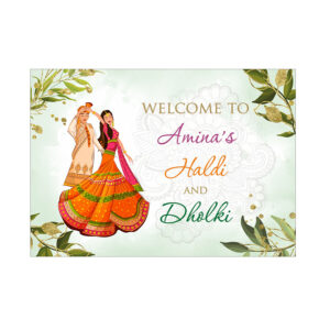 Haldi / Dholki 105 – A1 Mounted Welcome Poster-0