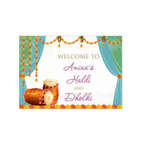 Haldi / Dholki 104 – A1 Mounted Welcome Poster-0