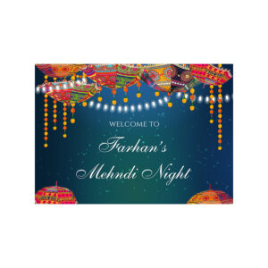 Mehndi Night 106 – A1 Mounted Welcome Poster-0