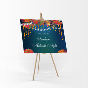 Mehndi Night 106 – A1 Mounted Welcome Poster-7856