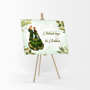 Mehndi Party 101 – A1 Mounted Welcome Poster-7858