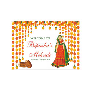 Mehndi Party 304 – A1 Mounted Welcome Poster-0