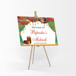 Mehndi Party 317 – A1 Mounted Welcome Poster-0