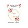 Peach & Gold Floral – A1 Mounted Welcome Poster-0