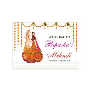 Mehndi Party 301 – A1 Mounted Welcome Poster-0