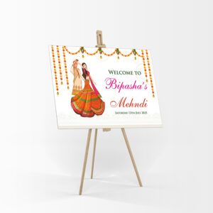 Mehndi Party 301 – A1 Mounted Welcome Poster-7860