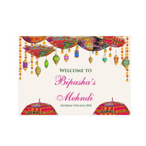 Mehndi Party 318 – A1 Mounted Welcome Poster-0