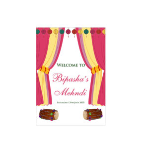 Mehndi Party 323 – A1 Mounted Welcome Poster-0
