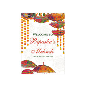 Mehndi Party 326 – A1 Mounted Welcome Poster-0