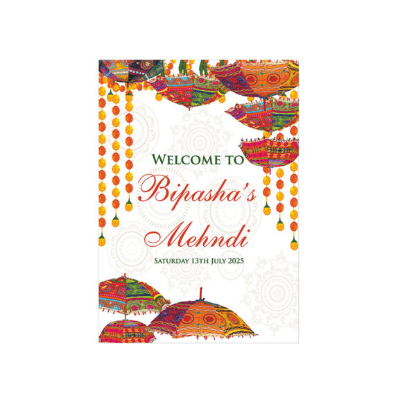 Mehndi Party 326 – A1 Mounted Welcome Poster-0