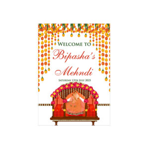 Mehndi Party 327 – A1 Mounted Welcome Poster-0