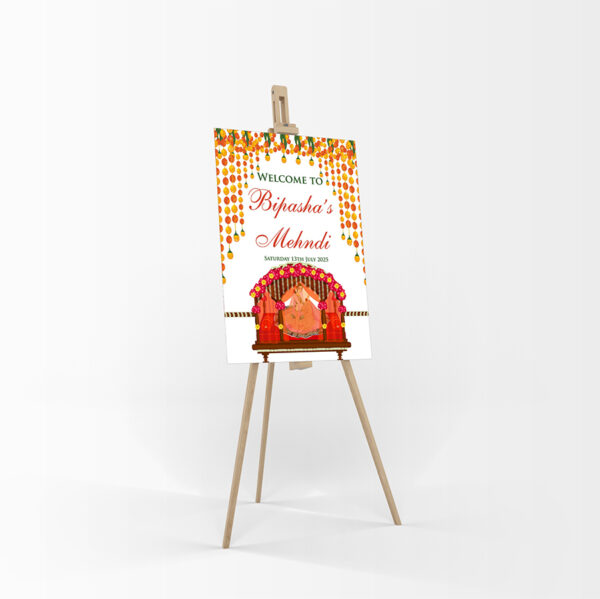 Mehndi Party 327 – A1 Mounted Welcome Poster-7880