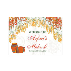 Mehndi Party 328 – A1 Mounted Welcome Poster-0