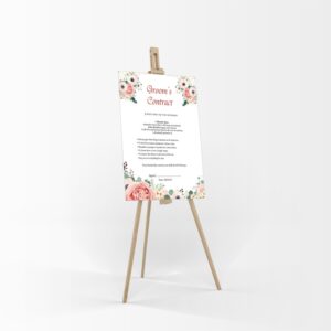 1091 - A1 Groom’s Contract Poster for Wedding-8699