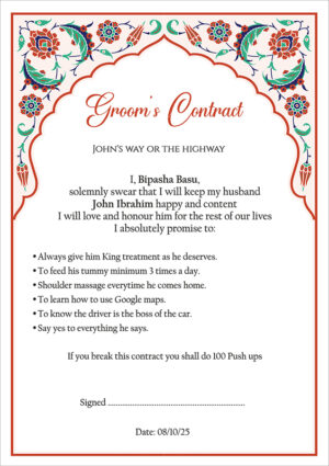 1140 - A1 Groom’s Contract Poster for Wedding-0