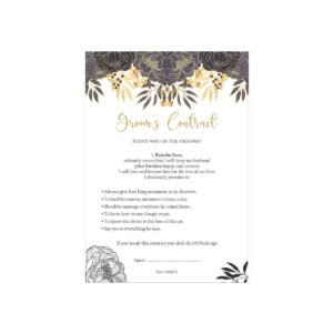 1151 - A1 Groom’s Contract Poster for Wedding-8719
