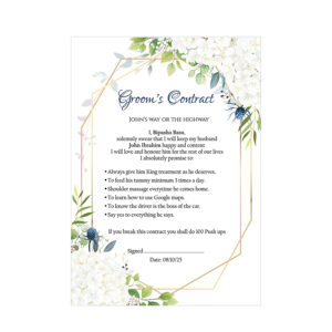 1177 - A1 Groom’s Contract Poster for Wedding-8746