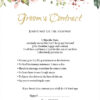985 - A1 Groom’s Contract Poster for Wedding-0