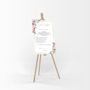 991 - A1 Groom’s Contract Poster for Wedding-8675