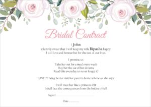 Baby Pink Floral – A1 Bridal Contract, Marriage Contract-8100
