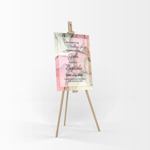 Pink Marble – A1 Mounted Welcome Poster-8510