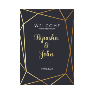 Black Gold Art Deco – A1 Mounted Welcome Poster-8414
