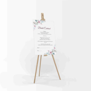 Pastel Floral Wreath – A1 Bridal Contract – Funny Agreement for Husband/Wife-8148