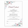 Pastel Floral Wreath – A1 Bridal Contract – Funny Agreement for Husband/Wife-0
