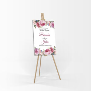 Blush Pastel Rose – A1 Mounted Welcome Poster-8410