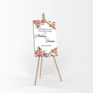 Bold Rose Leaf – A1 Mounted Welcome Poster-8422