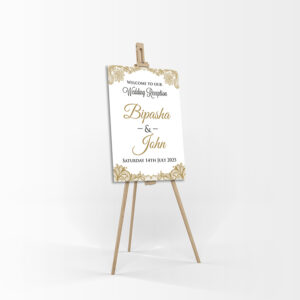 Gold Swirls – A1 Mounted Welcome Poster-8450