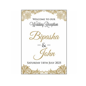 Gold Swirls – A1 Mounted Welcome Poster-0