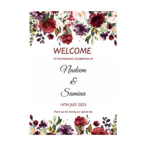 Maroon Rose – A1 Mounted Welcome Poster-0