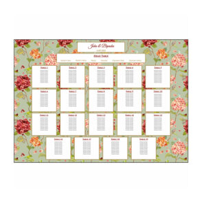 Mint Floral – A1 Table Plan-8290