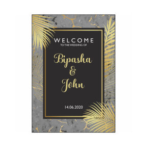 Black Grey Marble – A1 Mounted Welcome Poster-8416