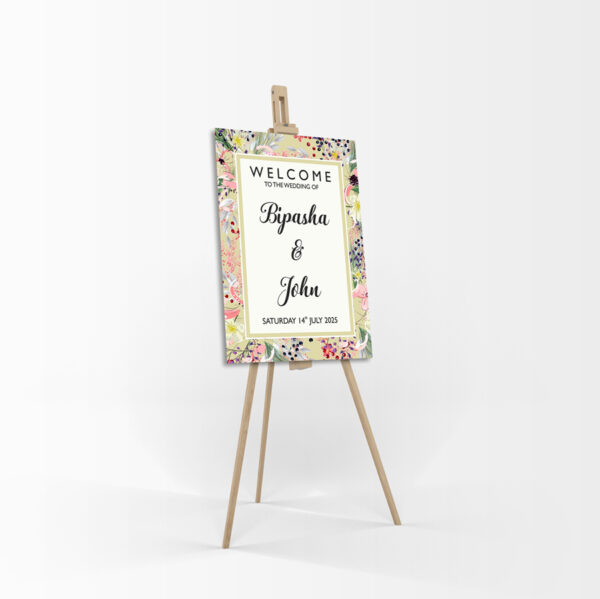 Yellow Green Messy – A1 Mounted Welcome Poster-8574