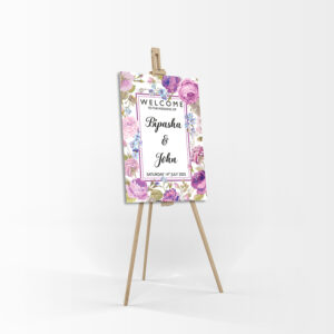 Purple Border – A1 Mounted Welcome Poster-0