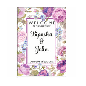 Purple Border – A1 Mounted Welcome Poster-8526