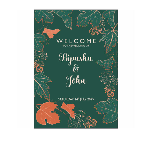 Dark Green Leaves – A1 Mounted Welcome Poster-8442