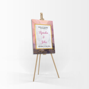 Pink Black Marble– A1 Mounted Welcome Poster-0
