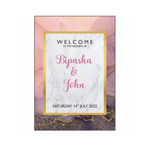 Pink Black Marble– A1 Mounted Welcome Poster-8506