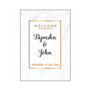 Gold Marble – A1 Mounted Welcome Poster-8446