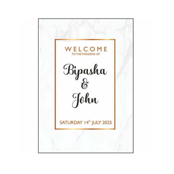 Gold Marble – A1 Mounted Welcome Poster-8446