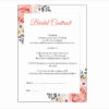 Peach Black Floral – A1 Bridal Contract – Funny Agreement for Husband/Wife-0
