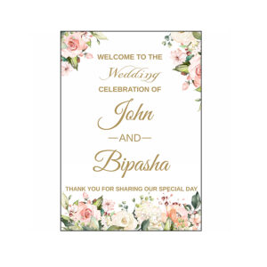Pretty Peach Floral – A1 Mounted Welcome Poster-0