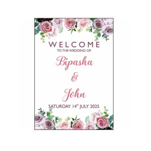 Purple Pink Rose – A1 Mounted Welcome Poster-0