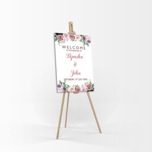 Purple Pink Rose – A1 Mounted Welcome Poster-8538